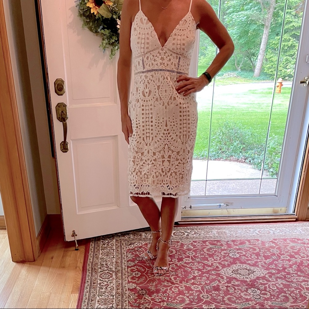Just Me Cocktail illusion dress